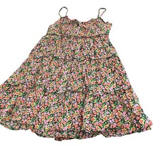 B Darlin Floral Print Tiered Ruffle Spaghetti Strap Dress Girls Size 3T‎ 4